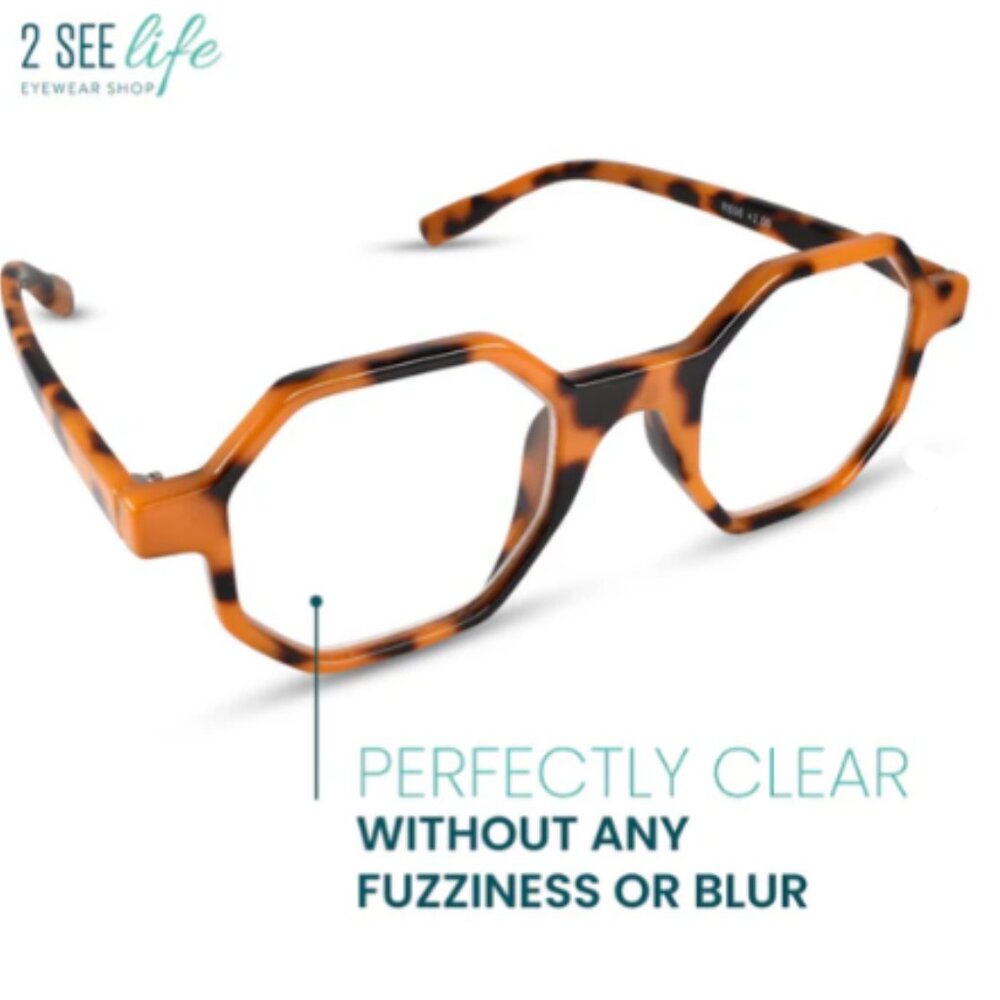Tortoise Shell Octagonal Glasses - Picture 3 of 5